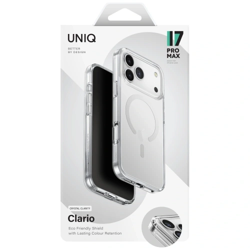 Etui UNIQ Clario do Apple iPhone 17 Pro Max Magclick Charging przezroczysty