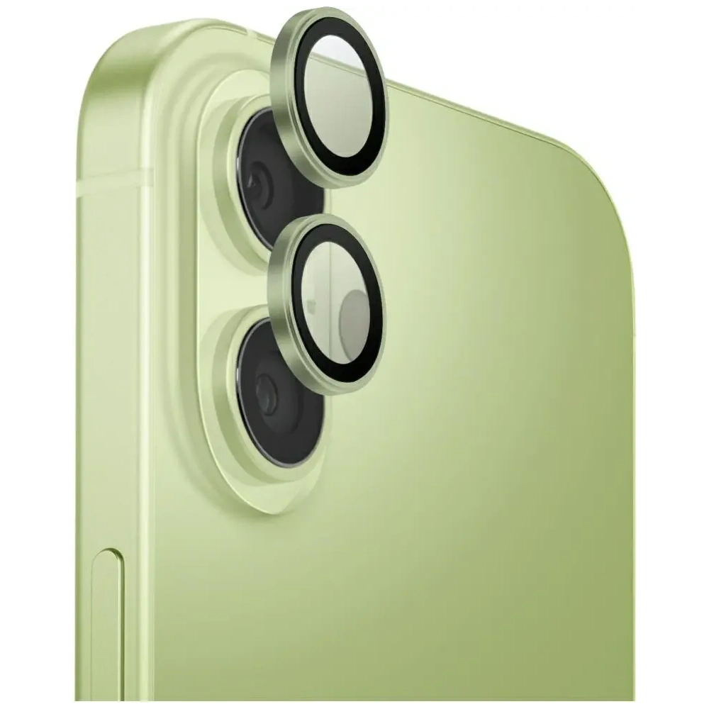 Szkło na obiektyw aparatu UNIQ Optix Aluminium Camera Lens Protector do Apple iPhone 17 z aplikatorem zielony