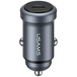 Ładowarka samochodowa USAMS CC321 Aluminium 30W USB-C PD tarnish