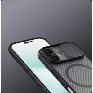 Etui Nillkin CamShield Pro Magnetic Case do Apple iPhone 17 półprzezroczyste czarne