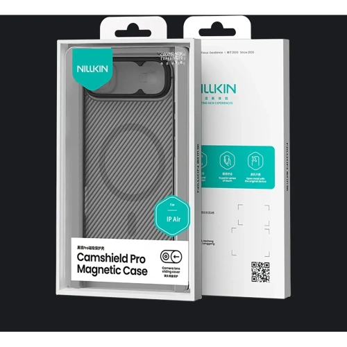 Etui Nillkin CamShield Pro Magnetic Case do Apple iPhone Air półprzezroczyste czarne