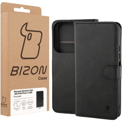Etui z klapką Bizon Case Pocket do Xiaomi Redmi 15C 4G / 5G / Poco C85 173mm czarne
