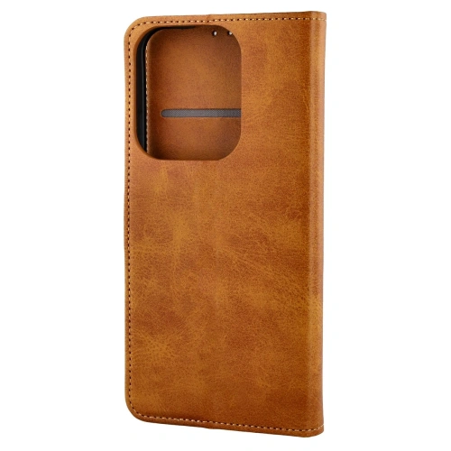 Etui z klapką Bizon Case Pocket do Xiaomi Redmi 15C 4G / 5G / Poco C85 173mm brązowe