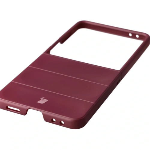 Pancerne etui Bizon Case Tur do Samsung Galaxy Z Flip7 burgundowe