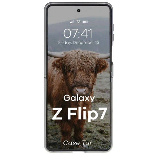 Pancerne etui Bizon Case Tur do Samsung Galaxy Z Flip7 szare