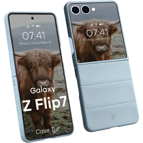 Pancerne etui Bizon Case Tur do Samsung Galaxy Z Flip7 błękitne