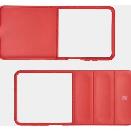 Pancerne etui Bizon Case Tur do Samsung Galaxy Z Flip7 czerwone