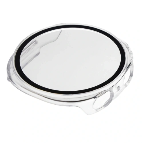 Etui ze szkłem do zegarka Bizon Case+Glass Watch do Samsung Samsung Galaxy Watch 8 44mm przeźroczyste