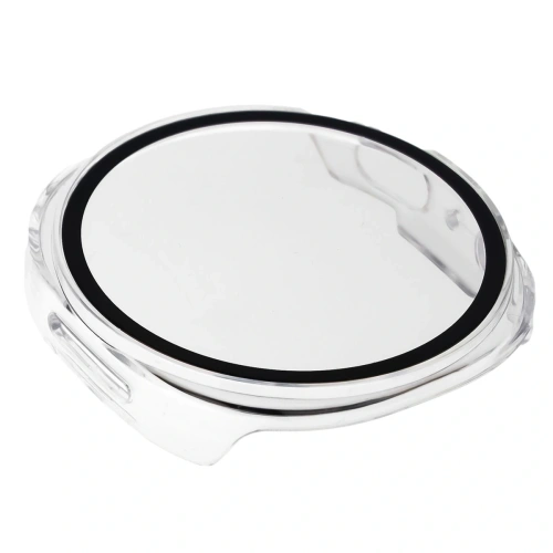 Etui ze szkłem do zegarka Bizon Case+Glass Watch do Samsung Samsung Galaxy Watch 8 44mm przeźroczyste