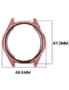 Etui z osłoną ekranu Bizon Case Watch Felipe do Huawei Watch GT6 46 mm różowe