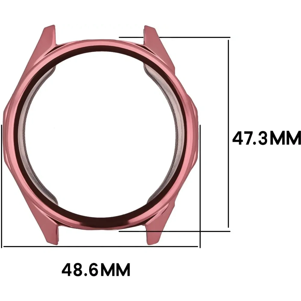 Etui z osłoną ekranu Bizon Case Watch Felipe do Huawei Watch GT6 46 mm różowe