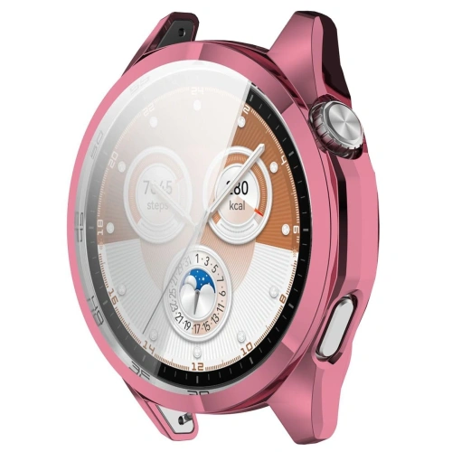 Etui z osłoną ekranu Bizon Case Watch Felipe do Huawei Watch GT6 46 mm różowe