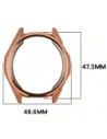 Etui z osłoną ekranu Bizon Case Watch Felipe do Huawei Watch GT6 46 mm różowozłote