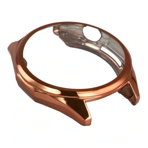 Etui z osłoną ekranu Bizon Case Watch Felipe do Huawei Watch GT6 46 mm różowozłote