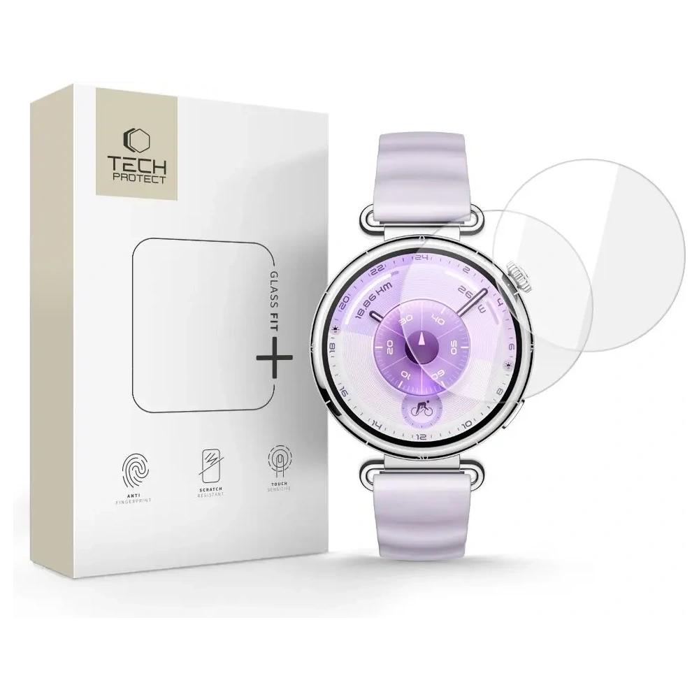 Szkło hartowane Tech-Protect Glass Fit+ do Huawei Watch GT 6 41mm Clear [2 PACK]