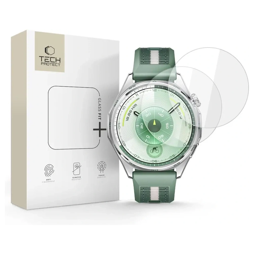 Szkło hartowane Tech-Protect Glass Fit+ do Huawei Watch GT 6 46mm Clear [2 PACK]