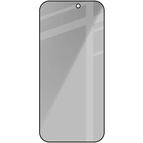 Prywatyzujące szkło hartowane Bizon Glass Edge Shadow do Apple iPhone 17 Pro Max przyciemniane z czarną ramką