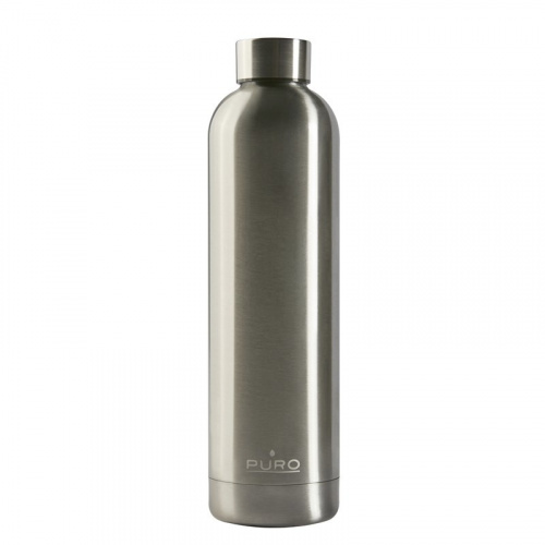 Puro Distributor - 8033830283888 - PUR181SLV - Puro Hot&Cold Thermal Stainless Steel Water Bottle 1000ml (Metallic Silver) - B2B homescreen