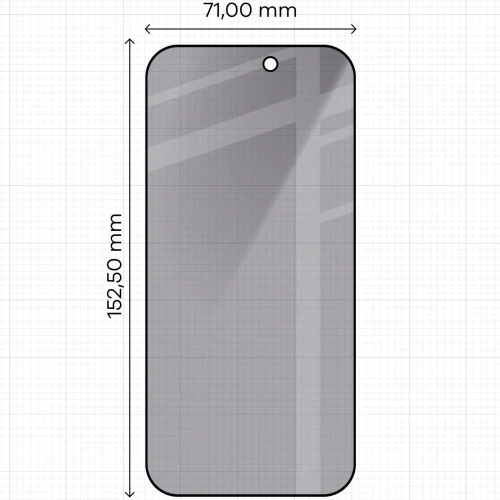 Prywatyzujące szkło hartowane Bizon Glass Edge Shadow do Apple iPhone Air przyciemniane z czarną ramką