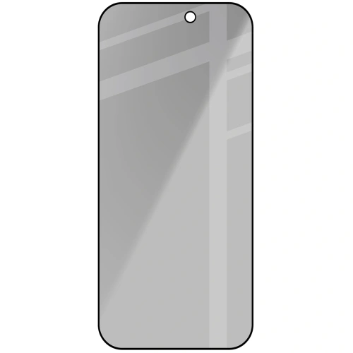 Prywatyzujące szkło hartowane Bizon Glass Edge Shadow do Apple iPhone Air przyciemniane z czarną ramką