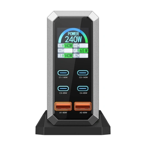 Ładowarka sieciowa Blitzwolf BW-S31 2xUSB-A, 4xUSB-C, PD, 240W