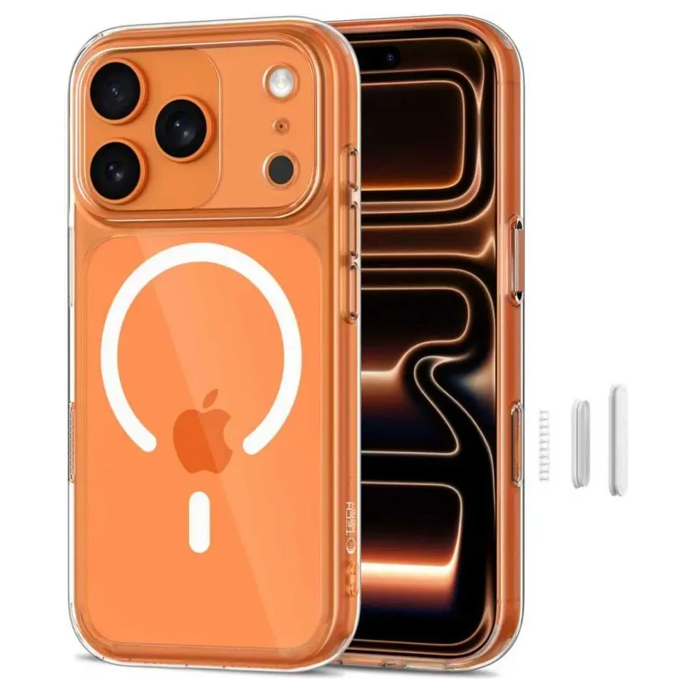 Etui Tech-Protect Magpeak MagSafe CC do Apple iPhone 17 Pro Max Clear