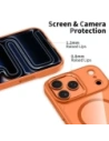 Etui Tech-Protect MagMat MagSafe do Apple iPhone 17 Pro Max Cosmic Orange/clear