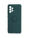 Etui Bizon Case Silicone Ring do Samsung Galaxy A52s / A52 5G / 4G ciemnozielone