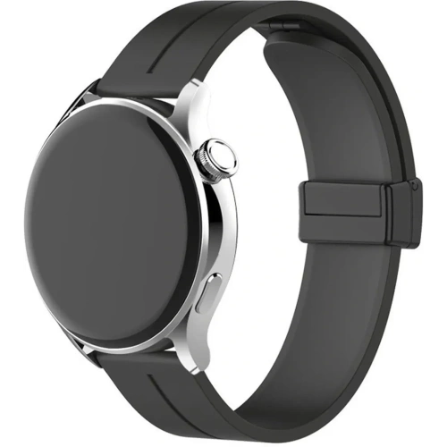 Silikonowy pasek Bizon Strap Watch Silicone L do Quick Release 18mm czarny