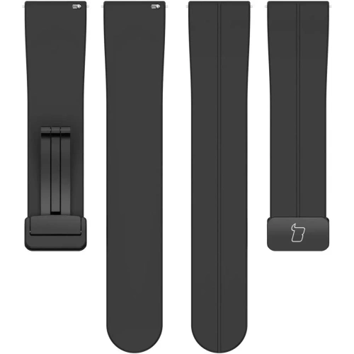 Silikonowy pasek Bizon Strap Watch Silicone L do Quick Release 18mm czarny