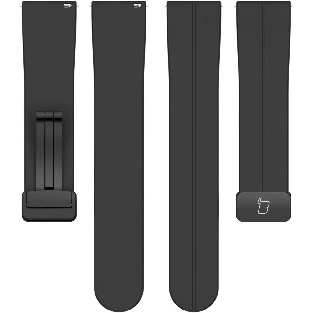 Silikonowy pasek Bizon Strap Watch Silicone L do Quick Release 18mm czarny