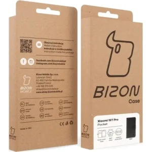 Etui z klapką Bizon Case Pocket do Xiaomi 15T Pro czarne Etui z klapką Bizon Case Pocket do Xiaomi 15T Pro czarne