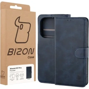 Etui z klapką Bizon Case Pocket do Xiaomi 15T Pro granatowe Etui z klapką Bizon Case Pocket do Xiaomi 15T Pro granatowe