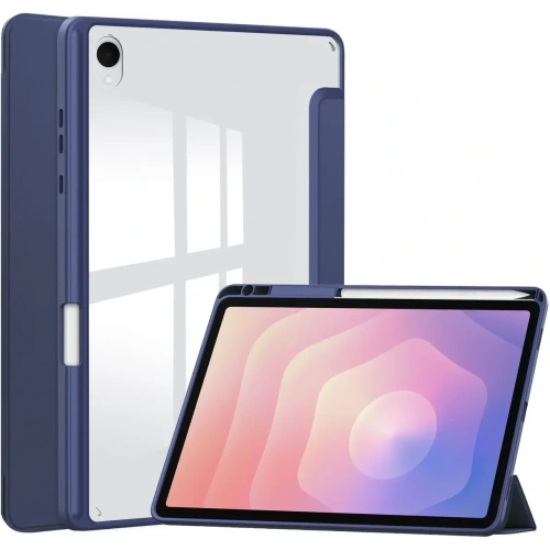 Etui z klapką Bizon Case Tab Clear Matt do Samsung Galaxy Tab S11 granatowe