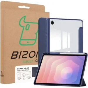 Etui z klapką Bizon Case Tab Clear Matt do Samsung Galaxy Tab S11 granatowe