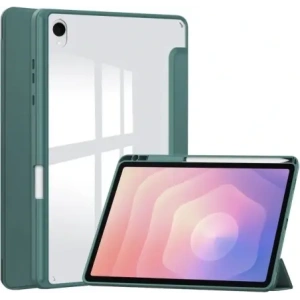 Etui z klapką Bizon Case Tab Clear Matt do Samsung Galaxy Tab S11 ciemnozielone