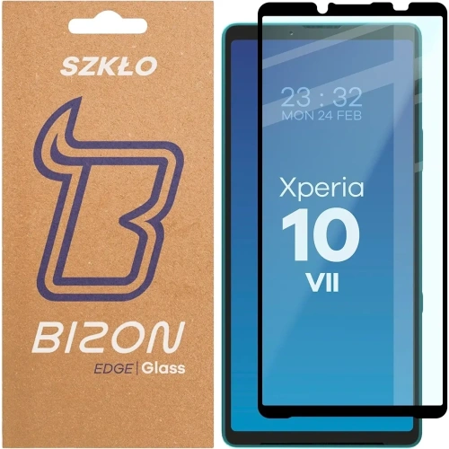 Szkło hartowane Bizon Glass Edge 2 do Sony Xperia 10 VII czarna ramka