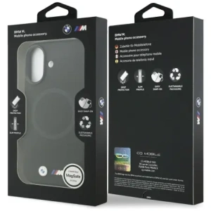 Etui BMW M FW Metal Logo MagSafe do Apple iPhone 17 czarny