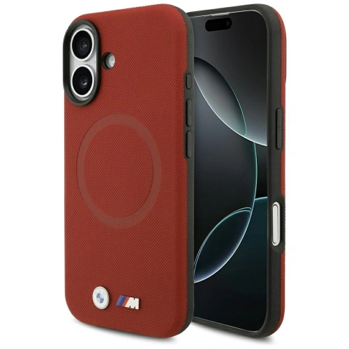 Etui BMW M FW Metal Logo MagSafe do Apple iPhone 17 czerwony