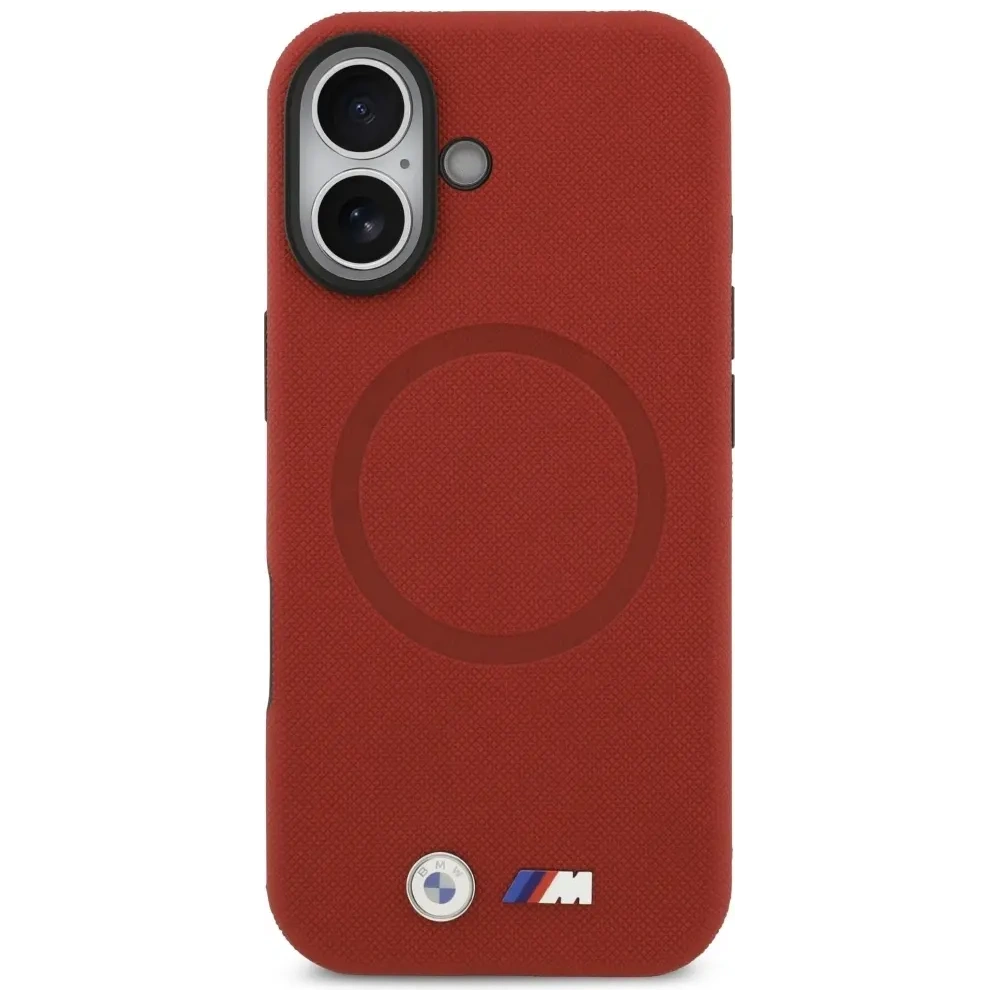 Etui BMW M FW Metal Logo MagSafe do Apple iPhone 17 czerwony