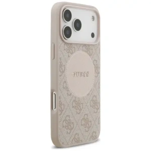 Etui Guess 4G Circle Classic Logo MagSafe do Apple iPhone 17 Pro Max różowy