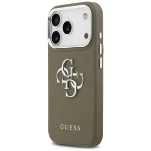 Etui Guess Grained Big 4G Classic Logo do Apple iPhone 17 Pro brązowy