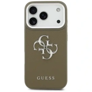 Etui Guess Grained Big 4G Classic Logo do Apple iPhone 17 Pro brązowy