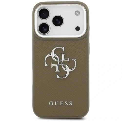 Etui Guess Grained Big 4G Classic Logo do Apple iPhone 17 Pro brązowy