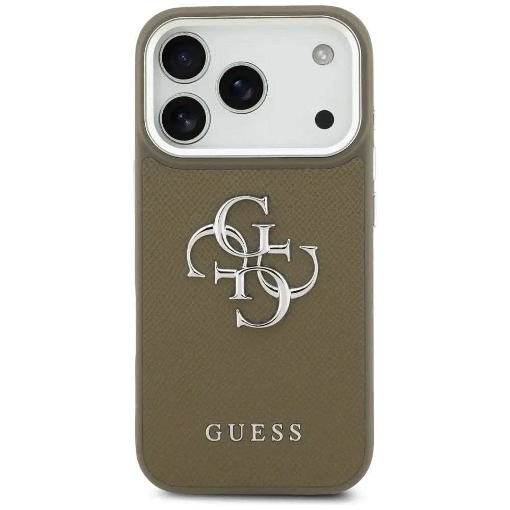 Etui Guess Grained Big 4G Classic Logo do Apple iPhone 17 Pro brązowy