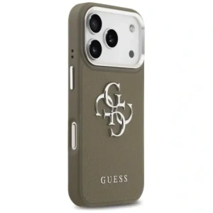 Etui Guess Grained Big 4G Classic Logo do Apple iPhone 17 Pro brązowy