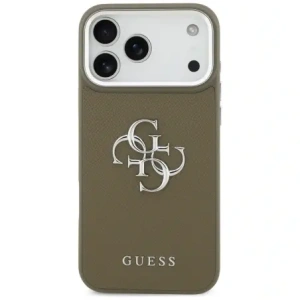 Etui Guess Grained Big 4G Classic Logo do Apple iPhone 17 Pro Max brązowy