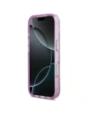 Etui Guess IML Glitter Flowers Triangle MagSafe do Apple iPhone 17 Pro Max fioletowy