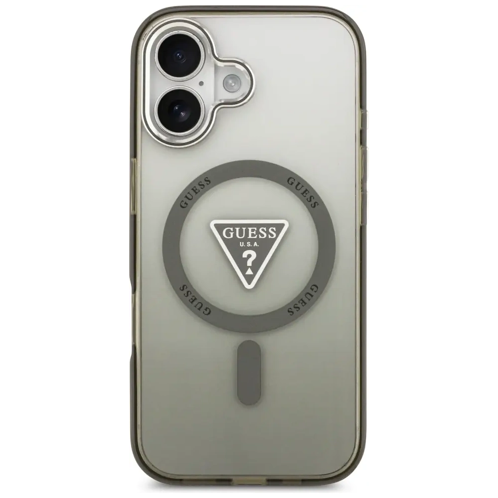 Etui Guess IML Gradient Triangle Logo MagSafe do Apple iPhone 17 khaki