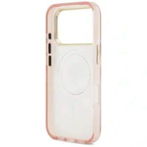 Etui Guess Jungle Tonal Triangle MagSafe do Apple iPhone 17 Pro różowy